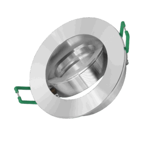 Tiltable CNC Cut Pure Aluminium Downlighter Fitting – Silver