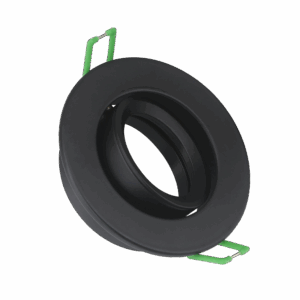 Tiltable CNC Cut Pure Aluminium Downlighter Fitting – Matt Black