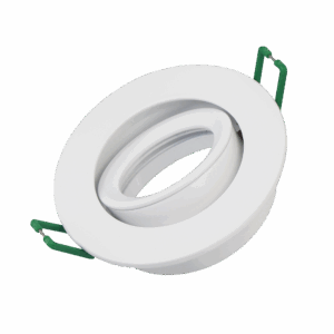 Tiltable CNC Cut Pure Aluminium Downlighter Fitting – Matt White