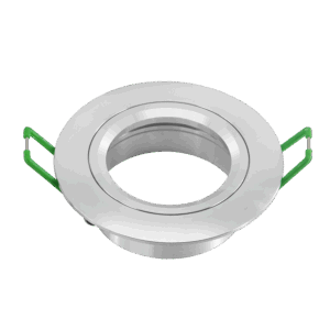 Fixed CNC Cut Pure Aluminium Downlighter Fitting – Silver